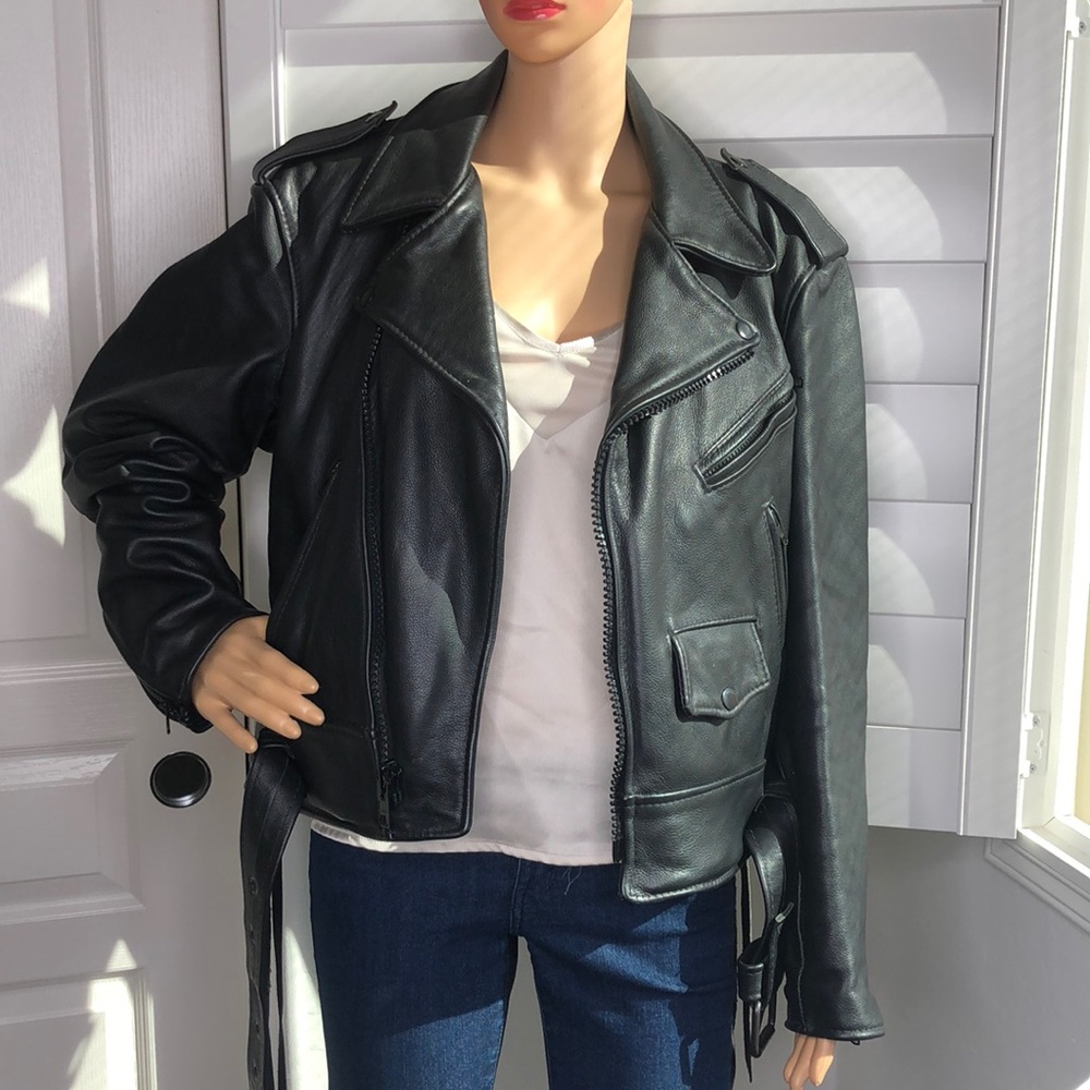 Just Leather San Jose CA CHP Motorcycle Jacket.